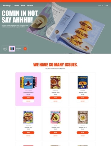 eCommerce website: Fleishigs