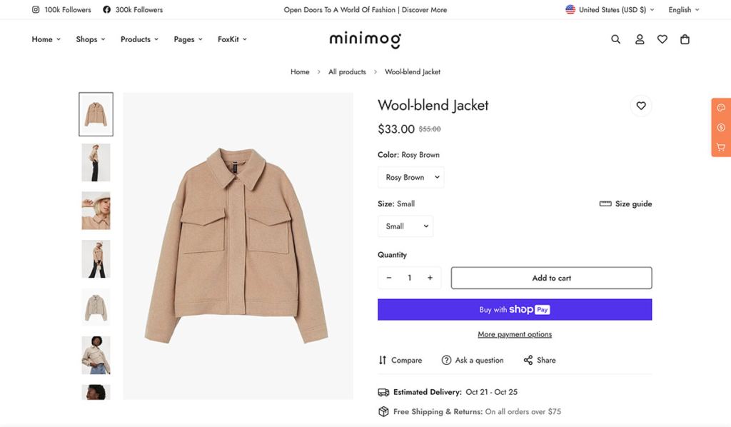 minimog product display