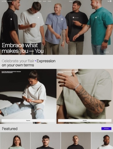 eCommerce website: Le Flair Studios