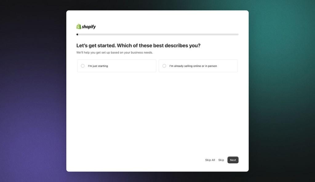 shopify setup process