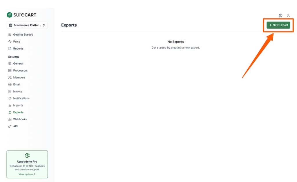 Step 1- Exporting from SureCart