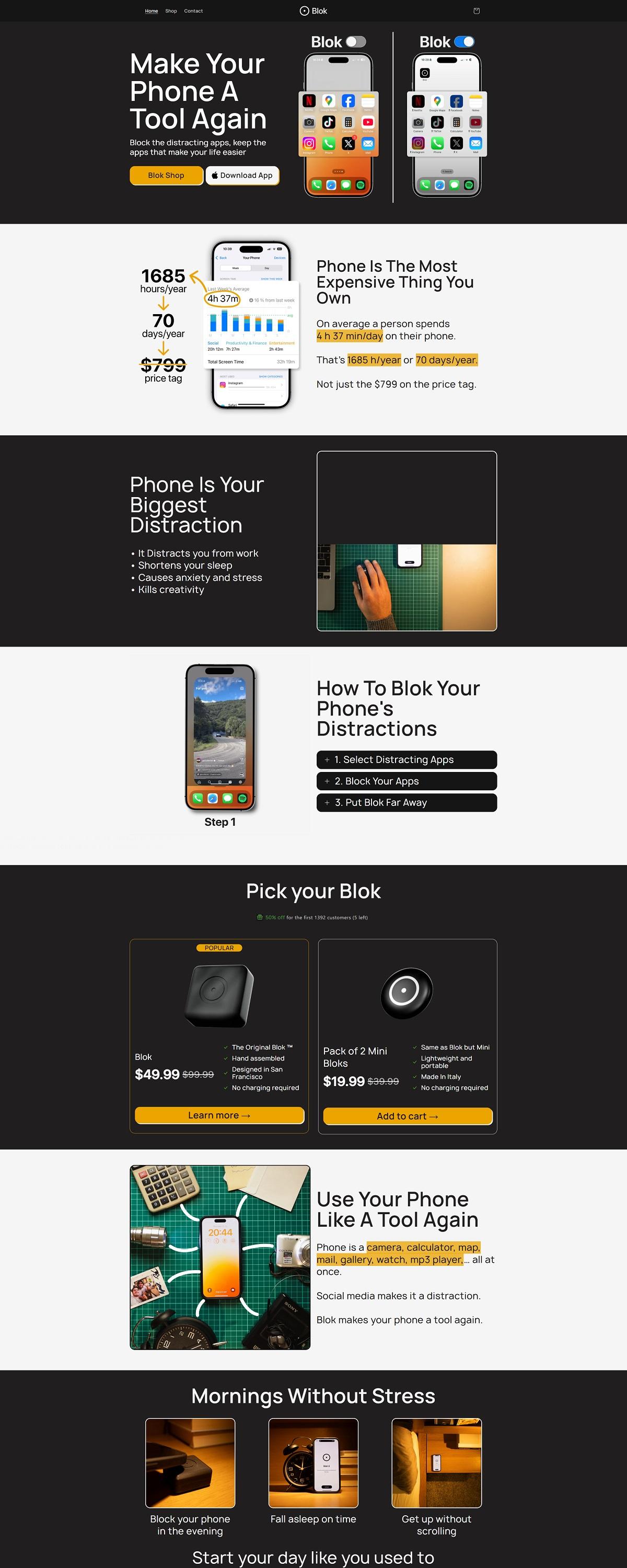 eCommerce website: Blok