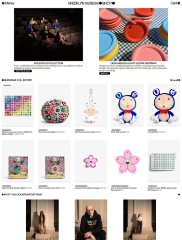 eCommerce website: Brooklyn Museum Shop