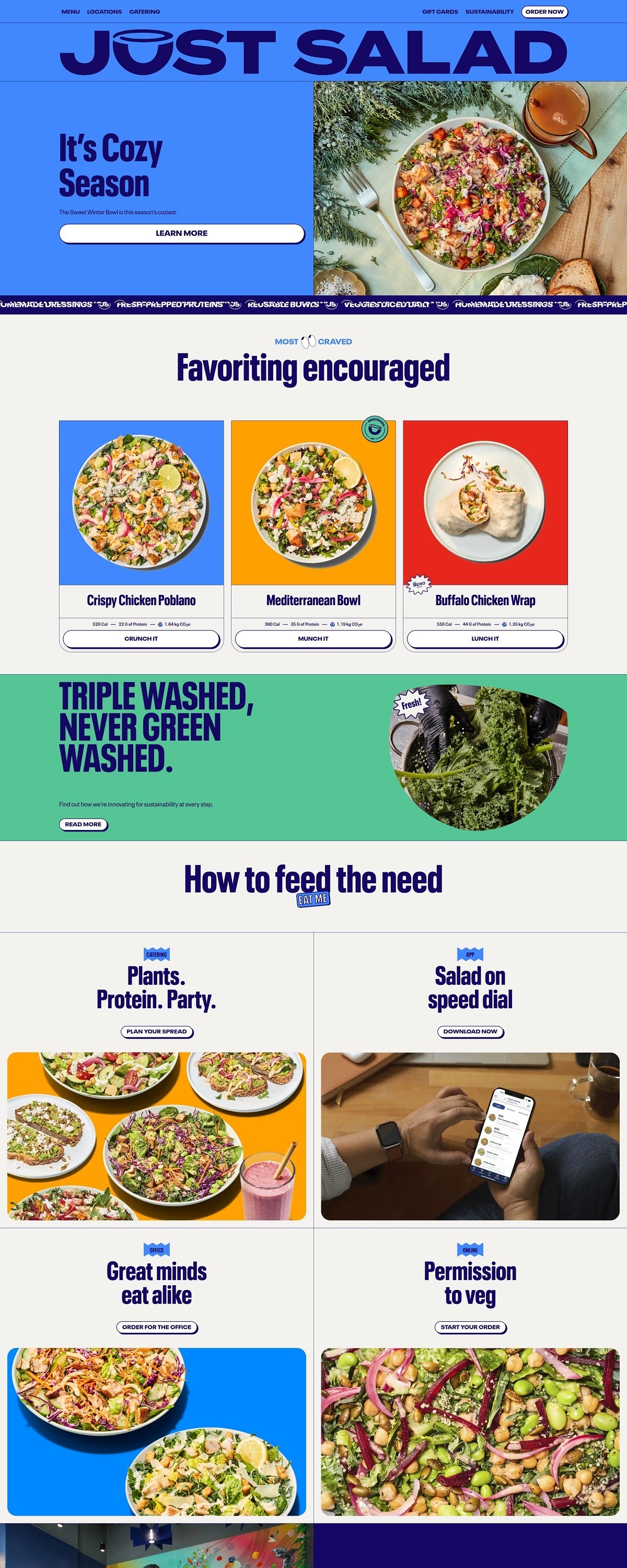 eCommerce website: Just Salad