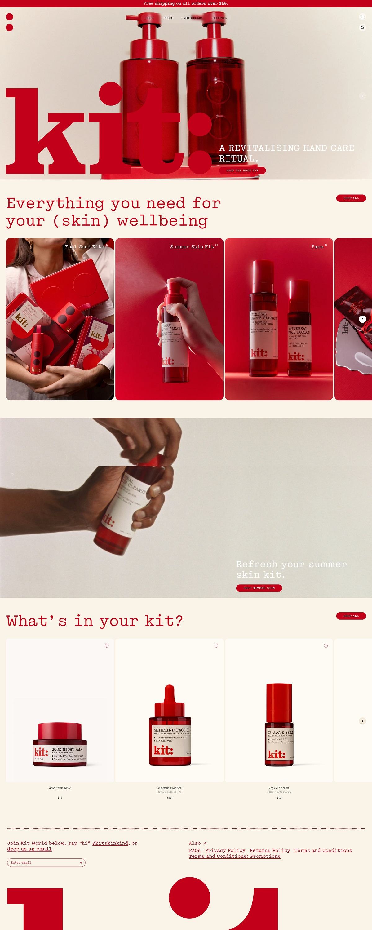 eCommerce website: Kit: