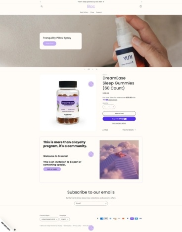 eCommerce website: Lilak