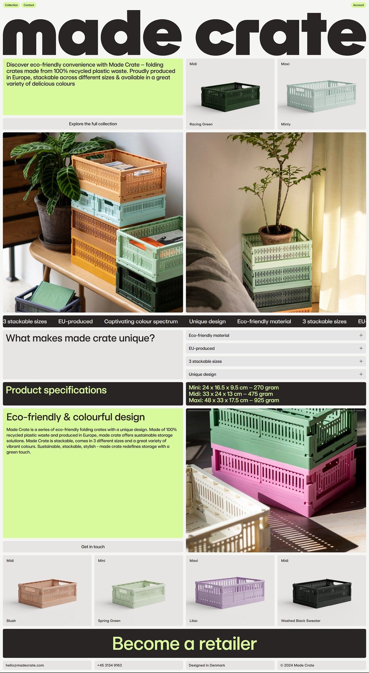 eCommerce website: Made Crate