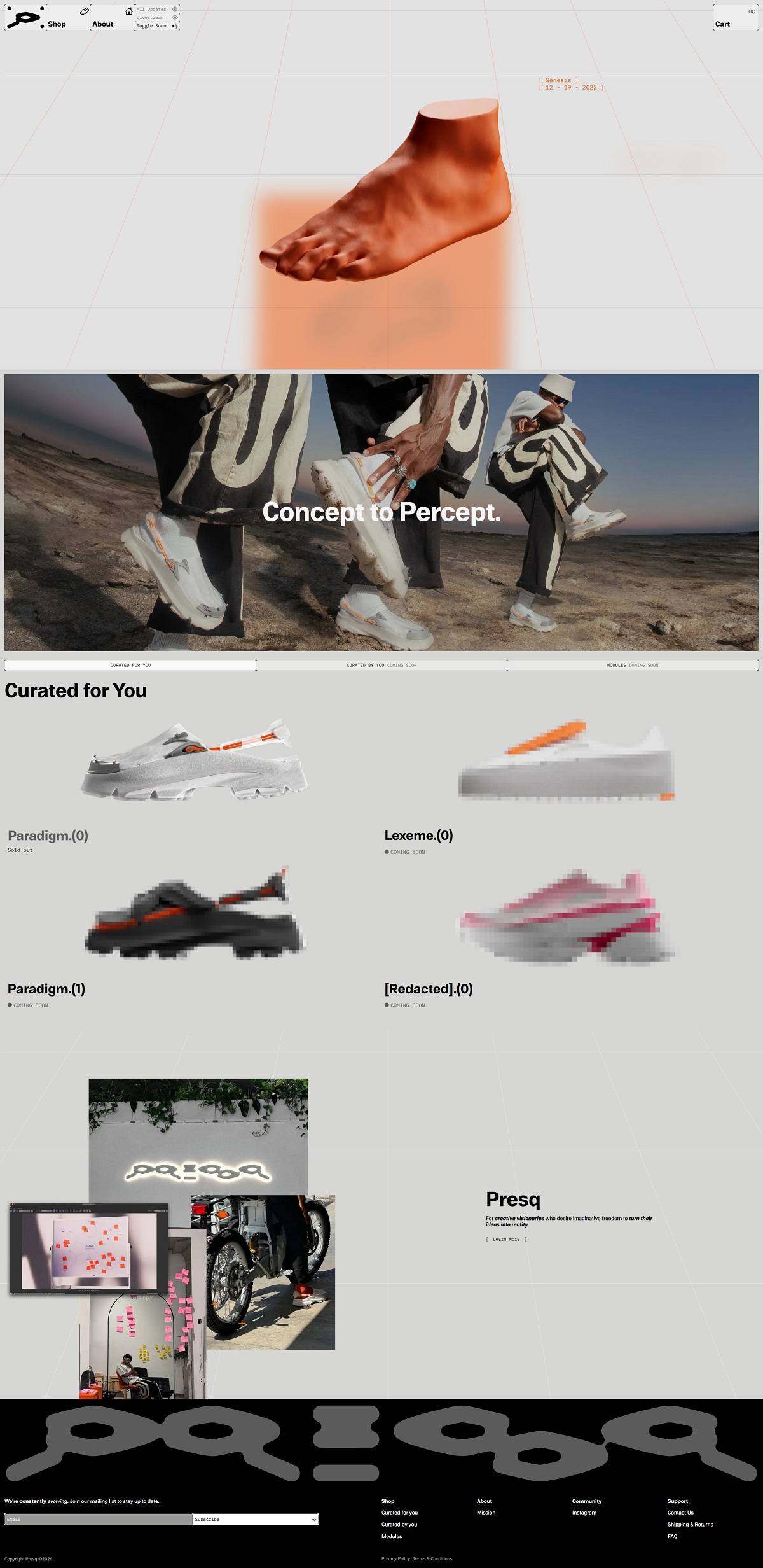 eCommerce website: Presq