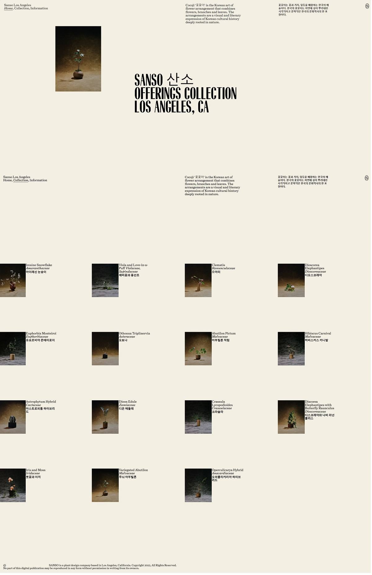 eCommerce website: Sanso Offerings