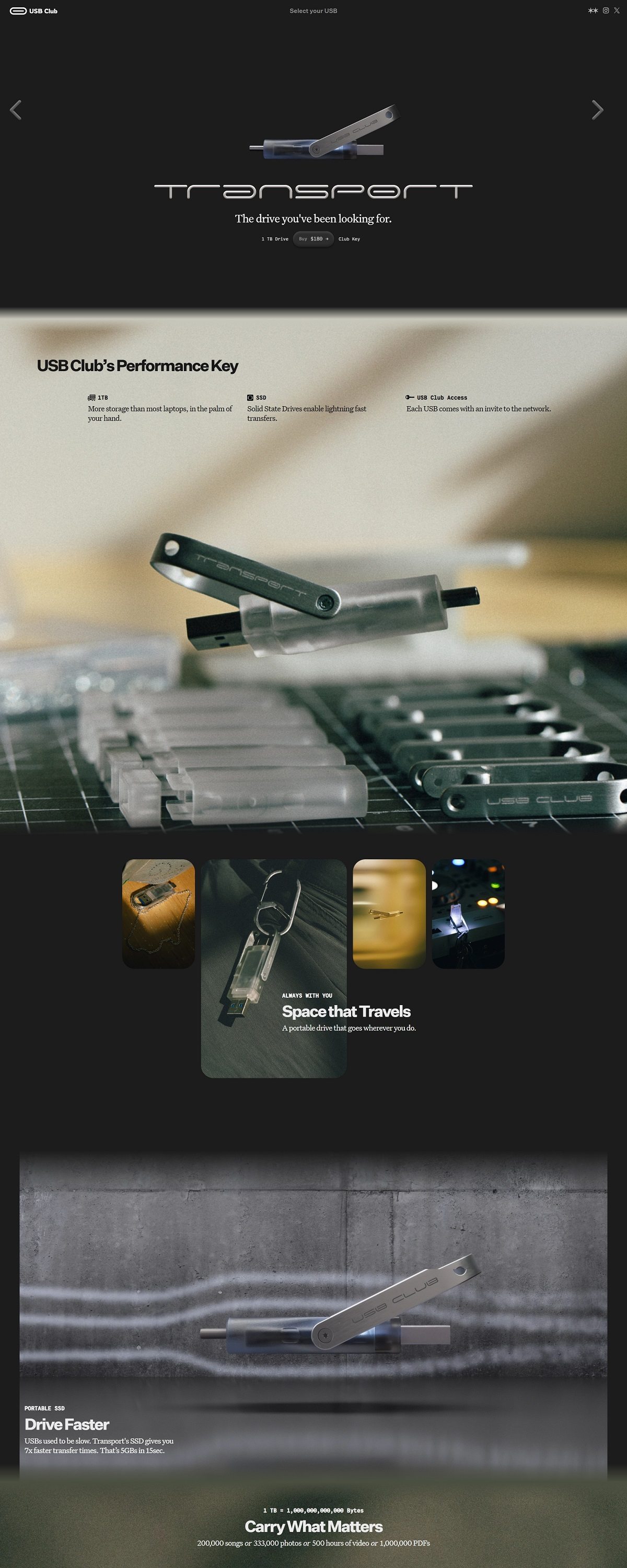 eCommerce website: USB Club