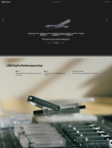 eCommerce website: USB Club