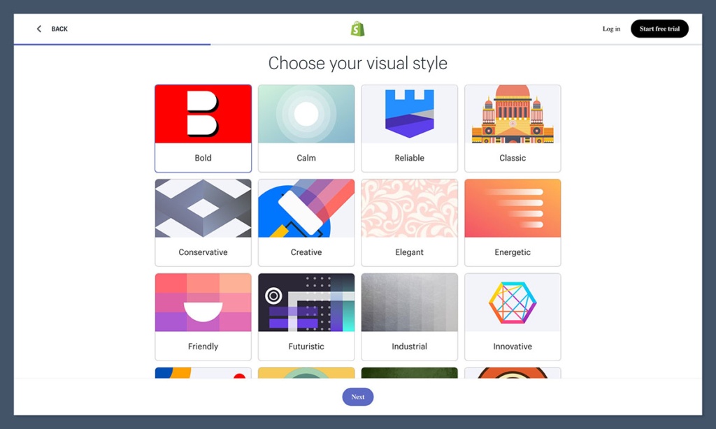 hatchful choose logo style