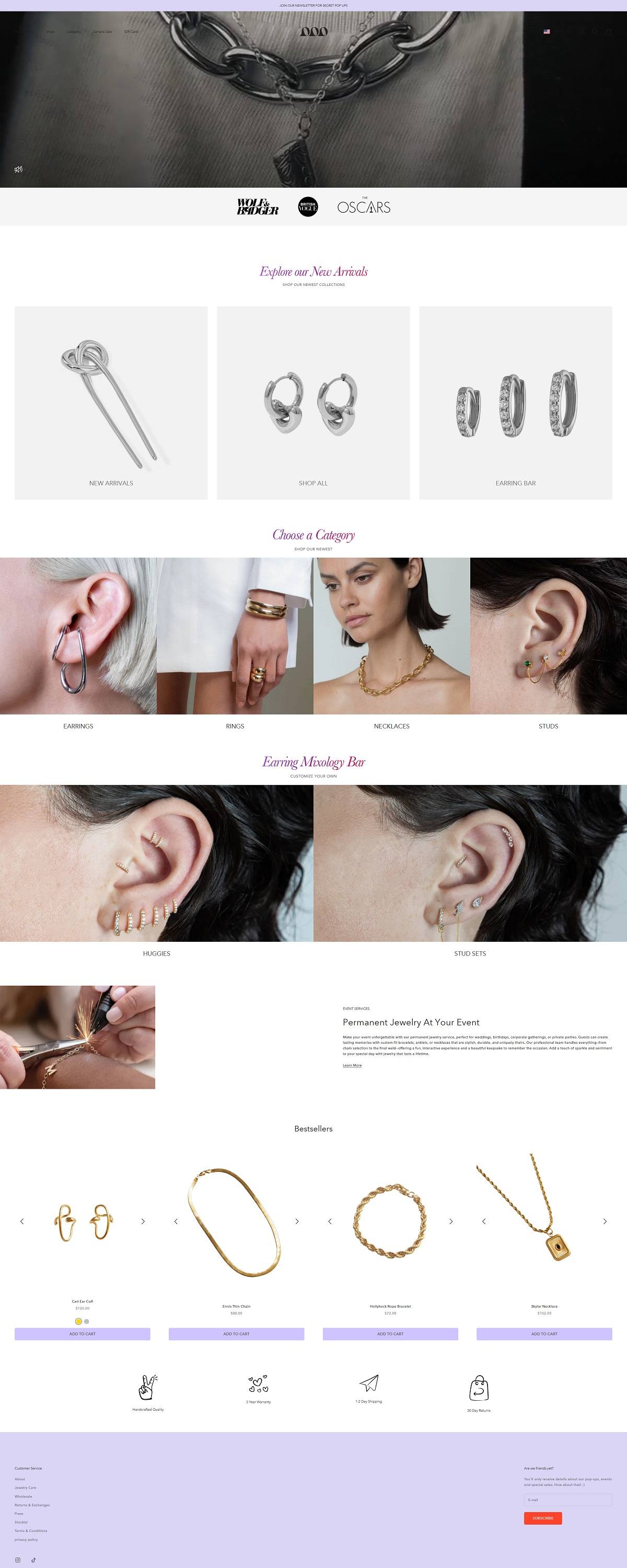 eCommerce website: OUTOFOFFICE