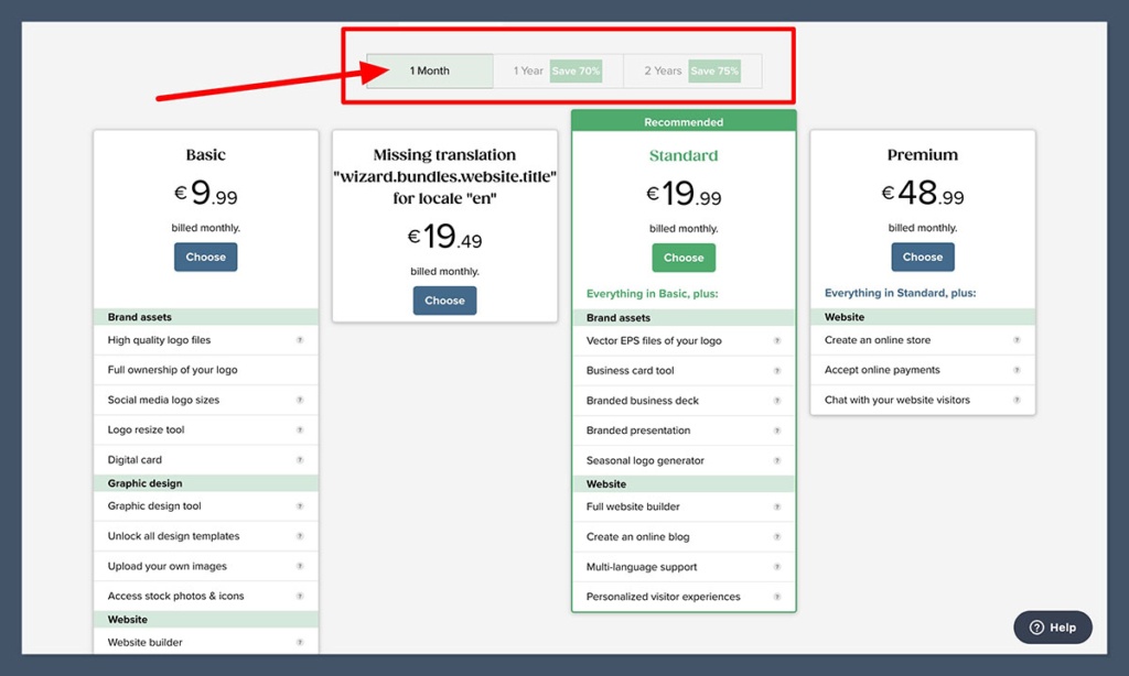 tailor brands pricing