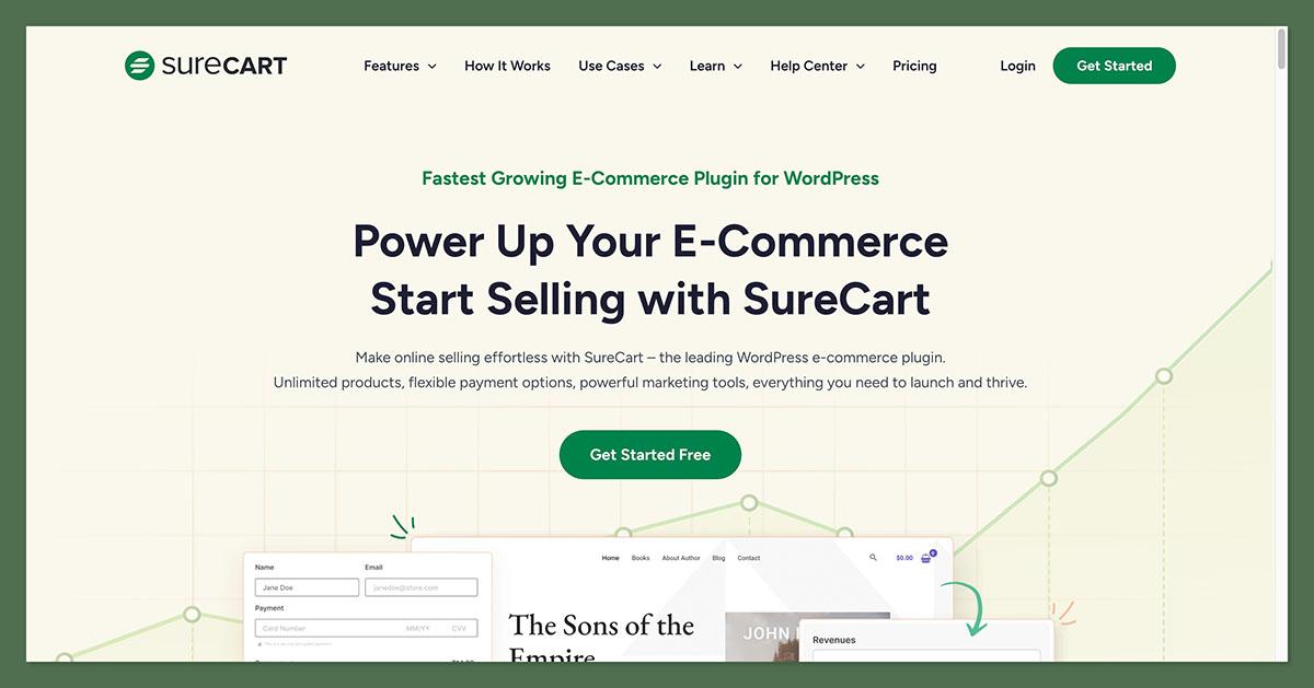Surecart Homepage