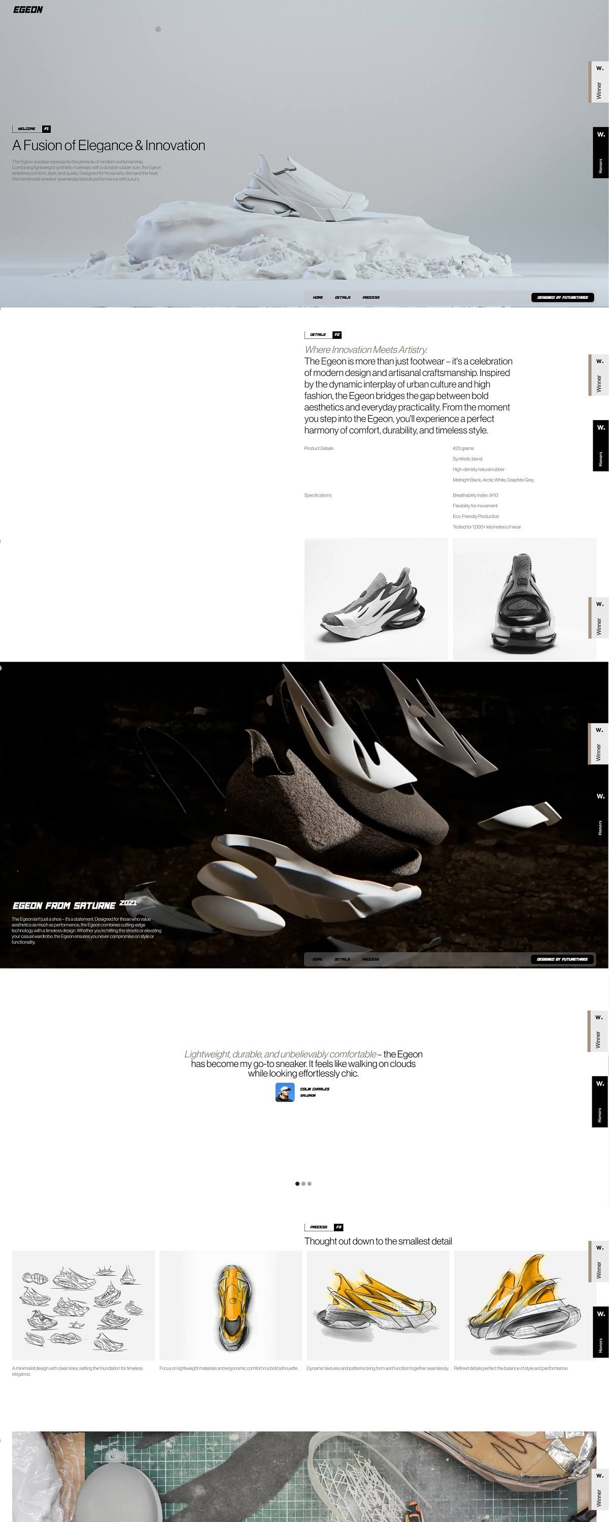 eCommerce website: Egeon