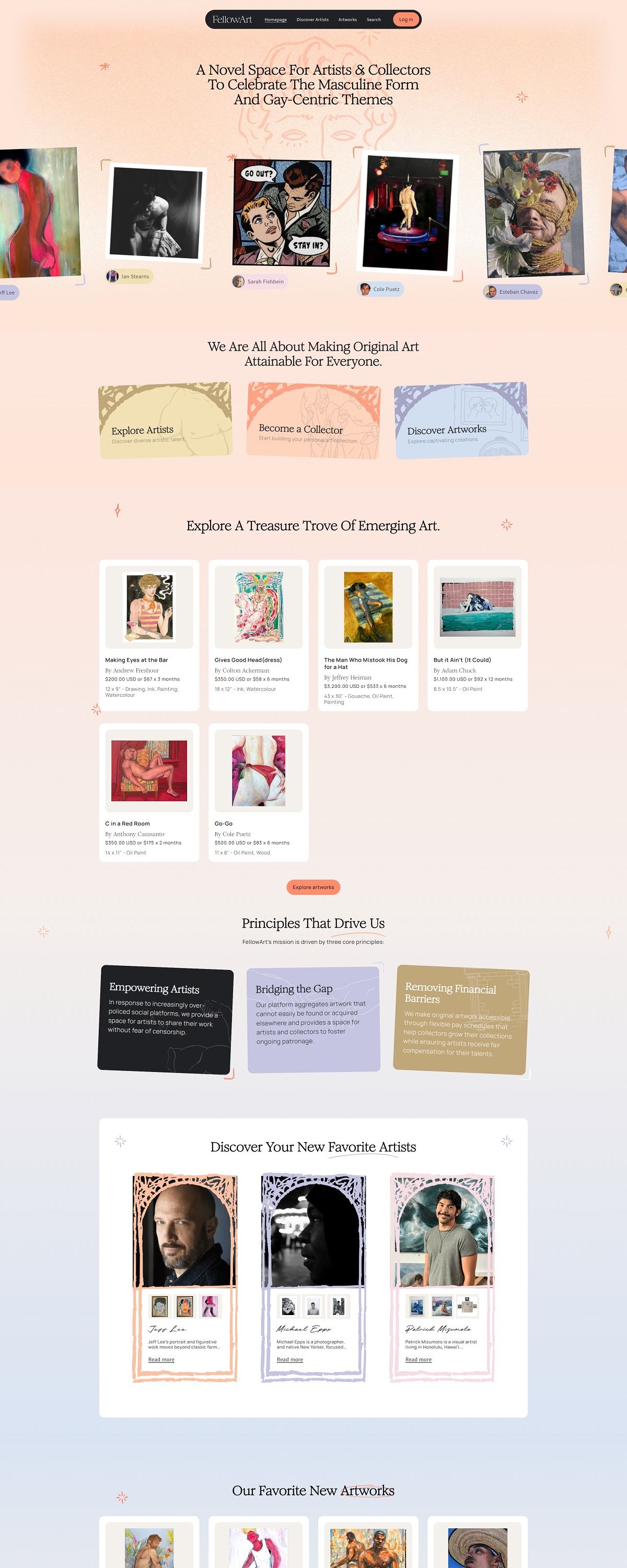 eCommerce website: FellowArt