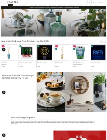 eCommerce website: Franzen