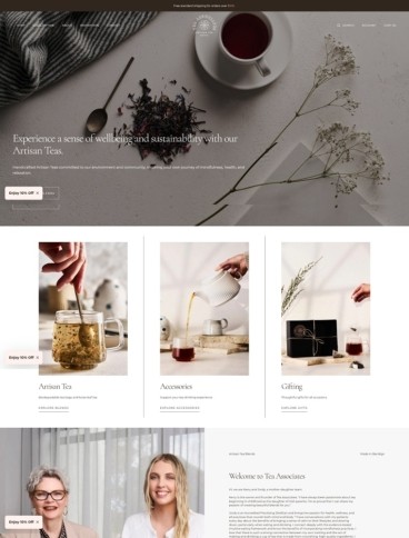 eCommerce website: Tea Associates