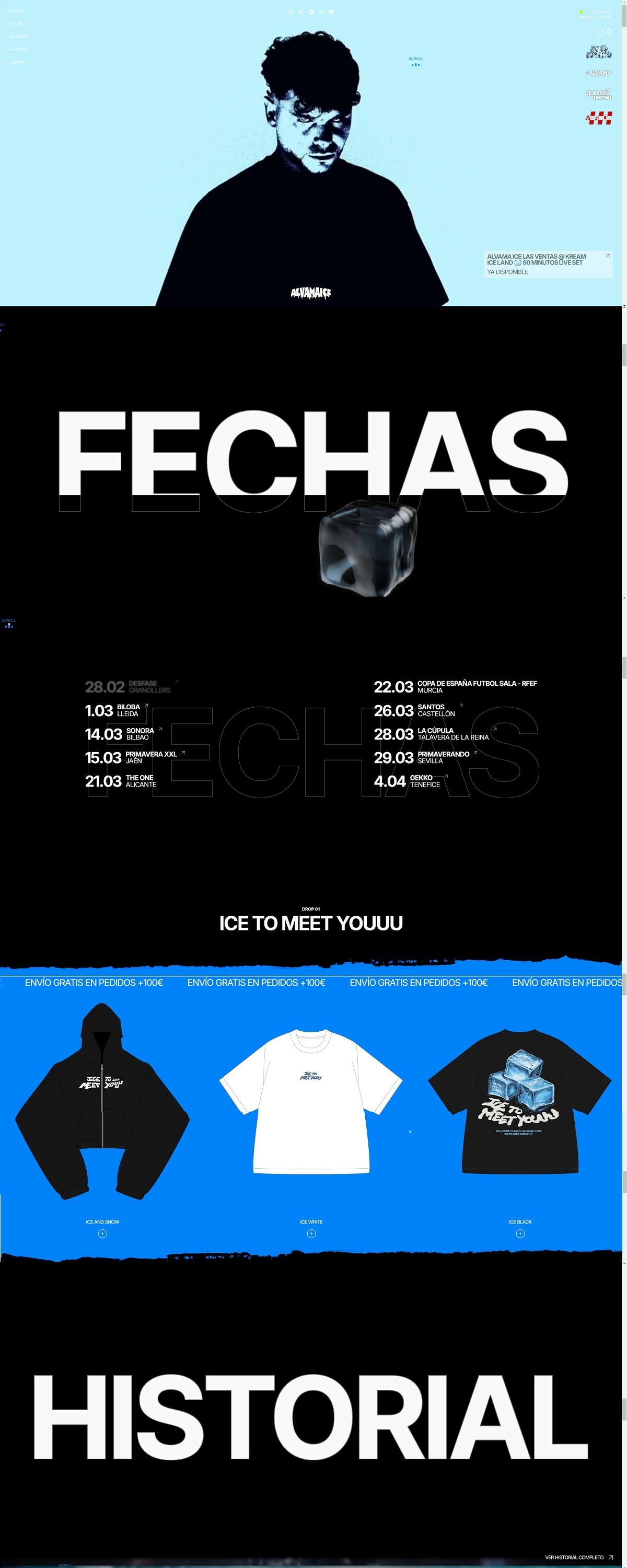 eCommerce website: ​Alvama Ice