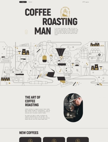 eCommerce website: ​Coffee Roasting Man