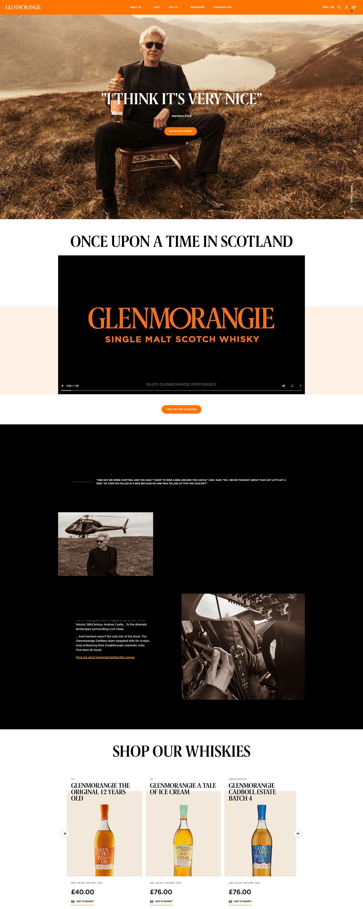 eCommerce website: Glenmorangie