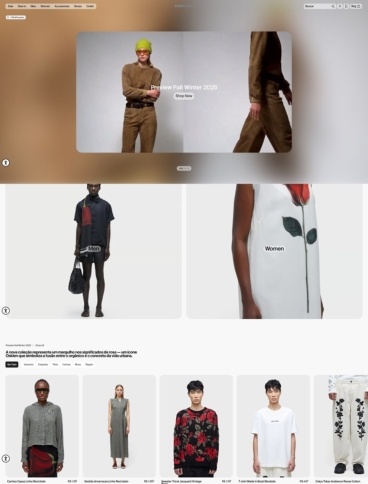 eCommerce website: Osklen