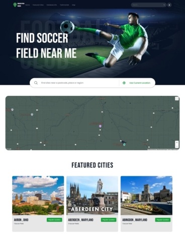 eCommerce website: SoccerFieldMap