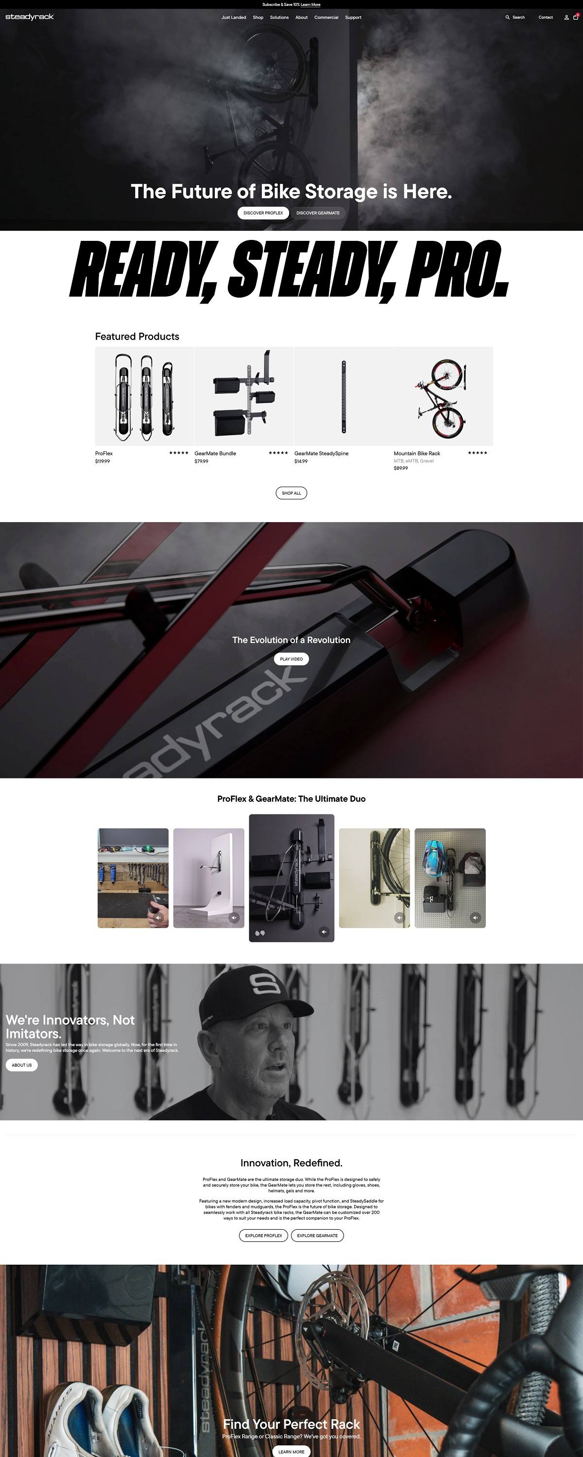 eCommerce website: Steadyrack