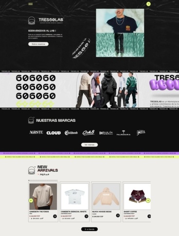 eCommerce website: ​Tres60Lab