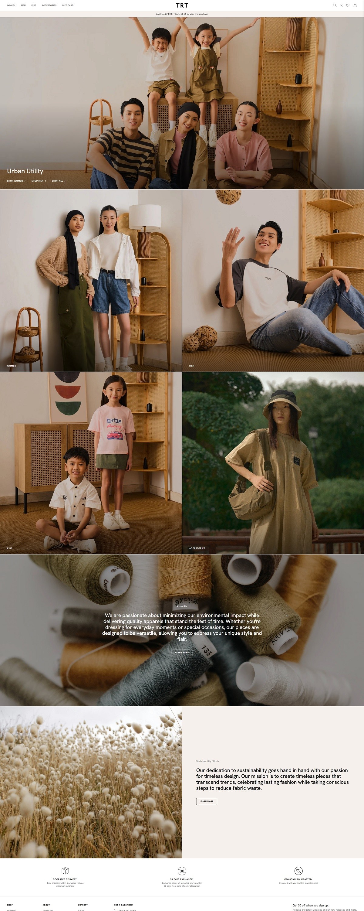 eCommerce website: TRT Concept