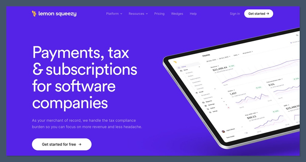 Lemon-Squeezy-Homepage