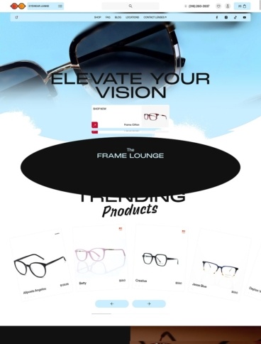 eCommerce website: ​Eyewear Junkie