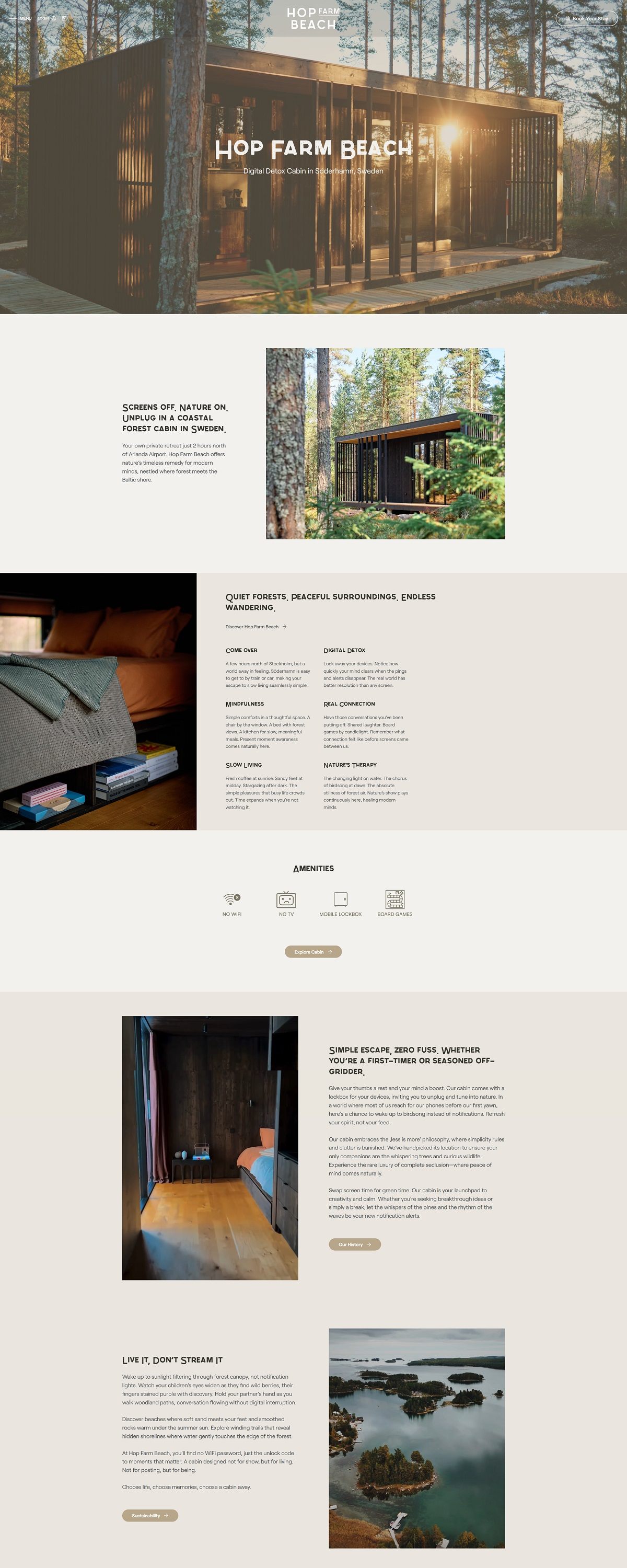 eCommerce website: ​Hop Farm Beach