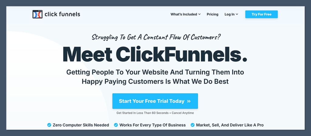 ClickFunnels Homepage