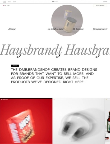 eCommerce website: DMB. Brandshop