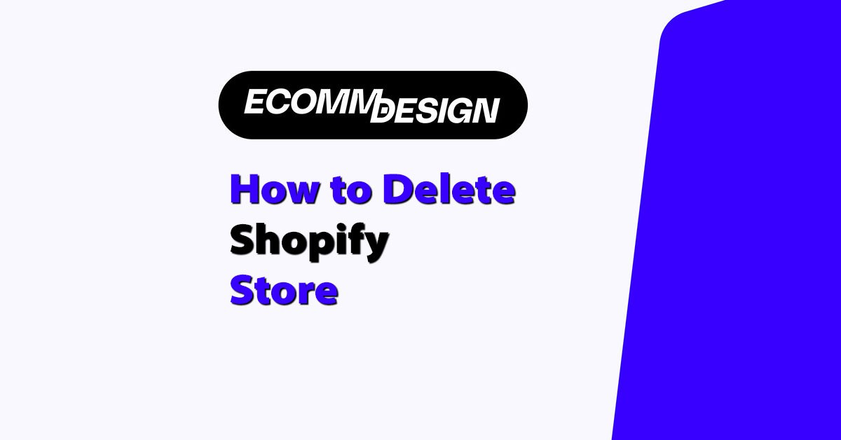 how to delete shopify store