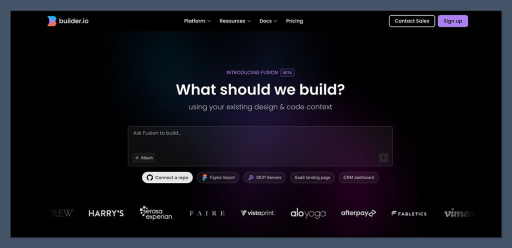 Builder-io-Homepage