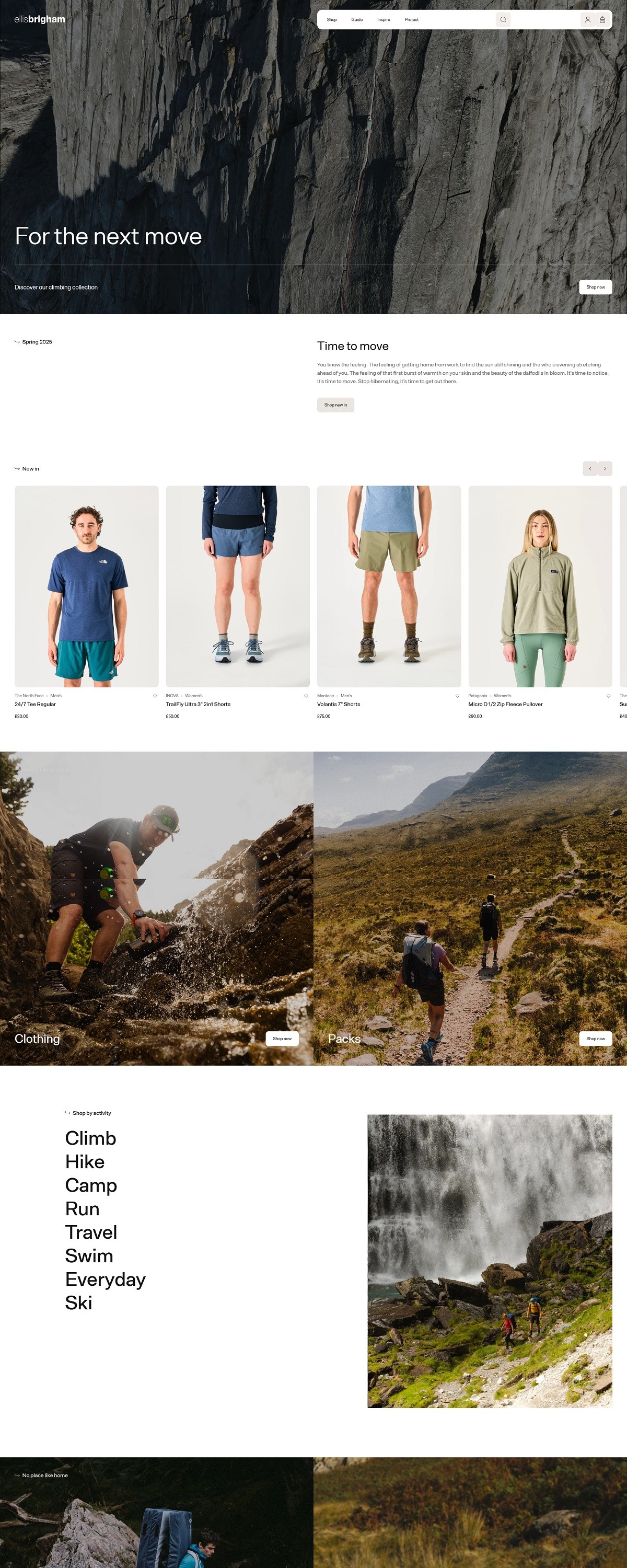 eCommerce website: Ellis Brigham