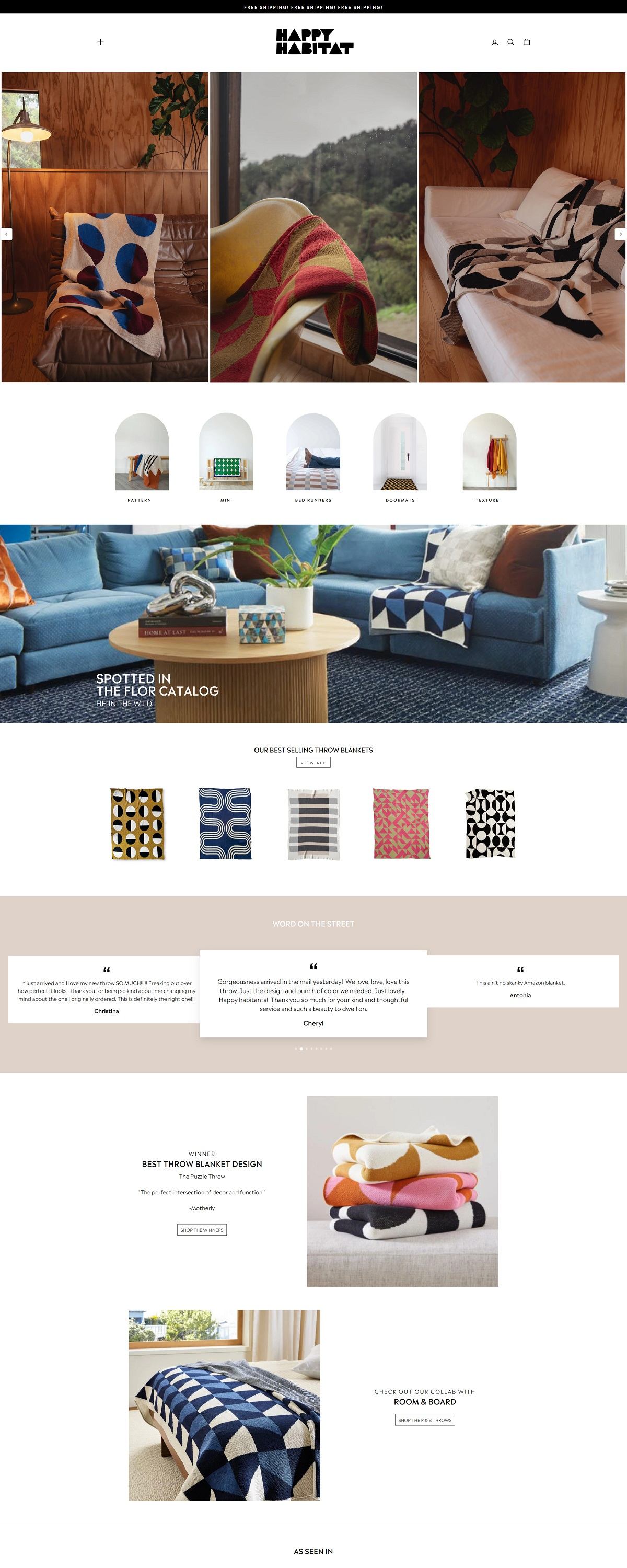 eCommerce website: Happy Habitat