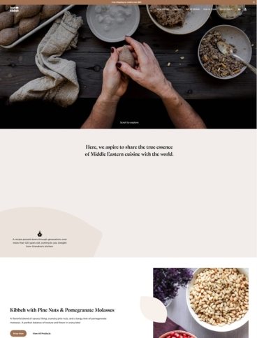 eCommerce website: Just Kibbeh