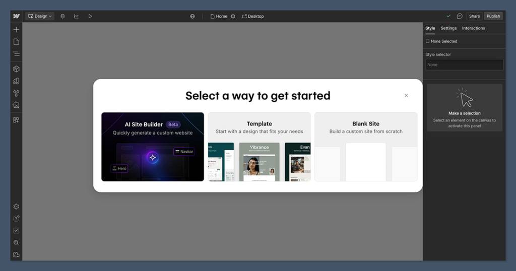 Webflow Design Flexibility
