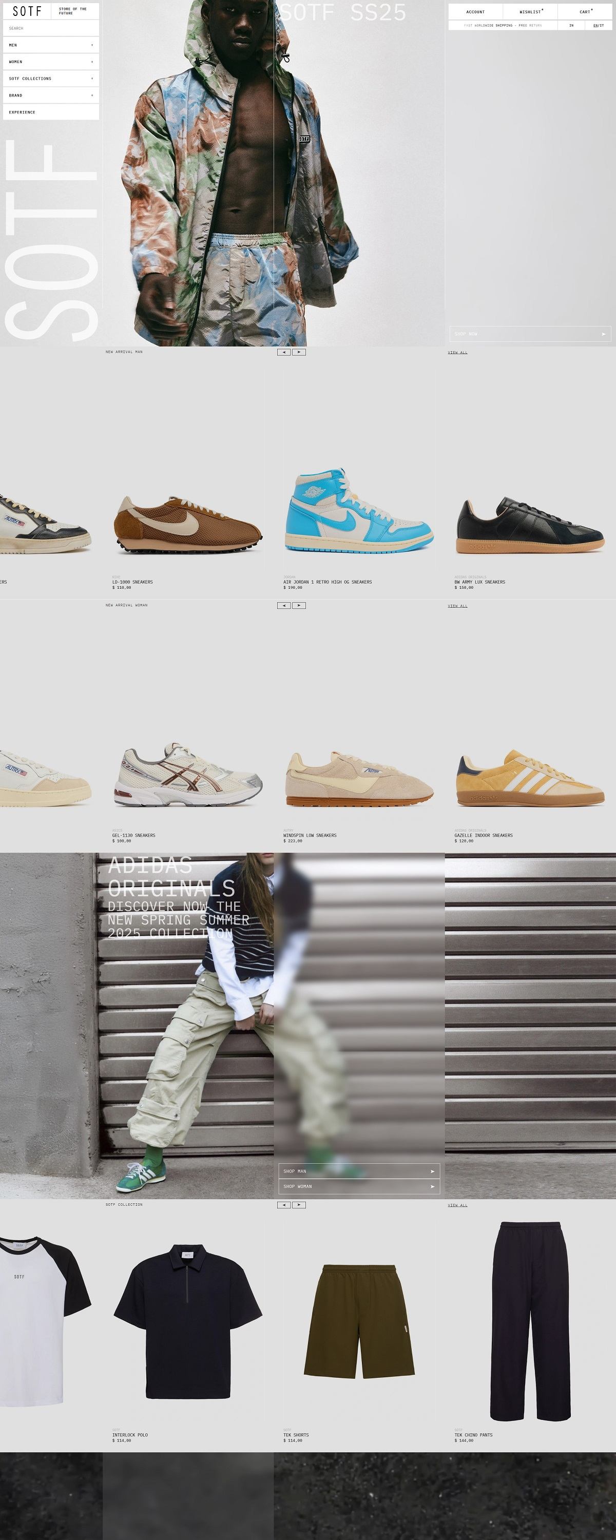 eCommerce website: SOTF