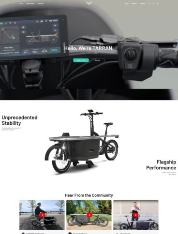 eCommerce website: Tarran