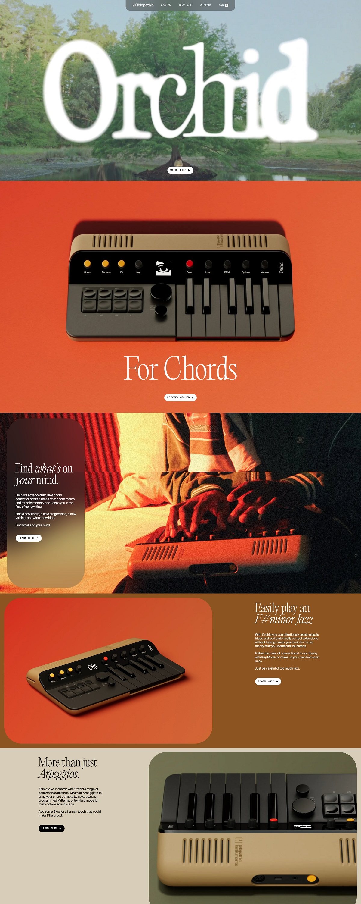 eCommerce website: Telepathic Instruments