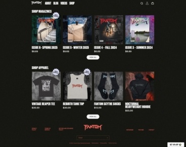 eCommerce website: Fantom Shop